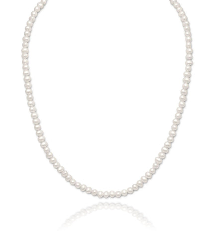 White Cultured Freshwater Pearl Strand Necklace, 15