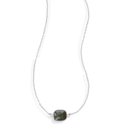 Labradorite Solitaire Necklace
