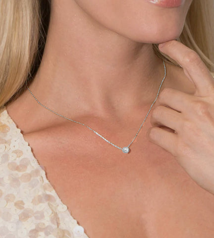 Polished Silver Bead Necklace