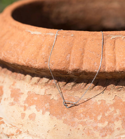 Horizontal Open Heart Necklace