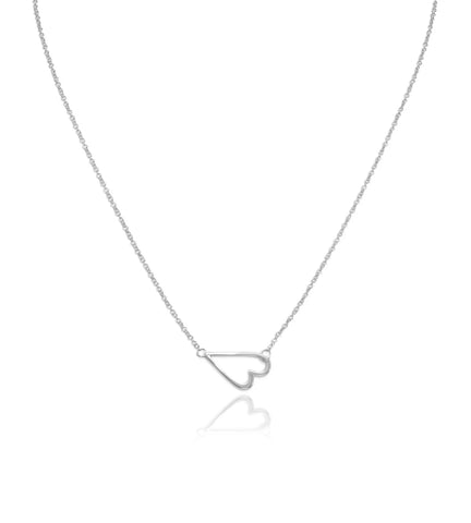 Horizontal Open Heart Necklace