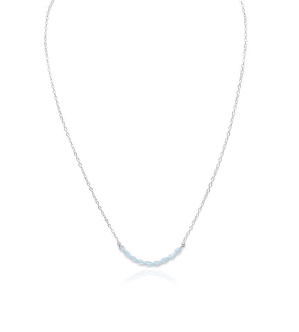 Faceted Blue Topaz Beads Necklace