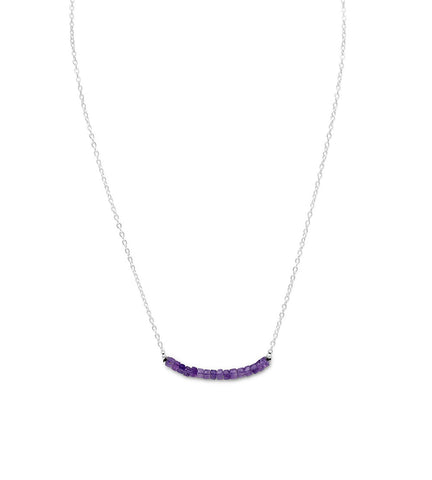Amethyst Beads February Birthstone Necklace