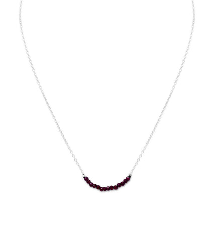 Faceted Garnet Beads Necklace