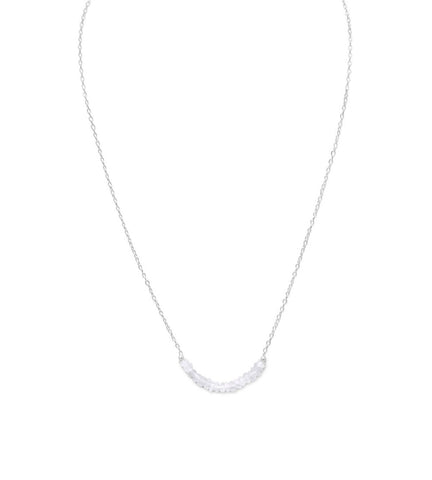 Faceted Rainbow Moonstone Beads Necklace