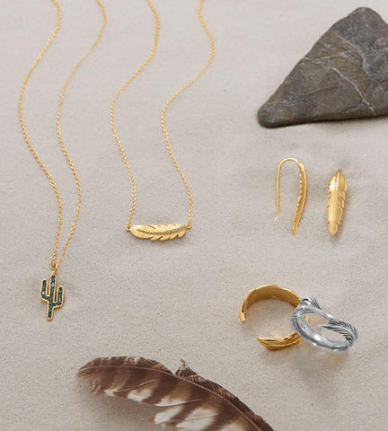Sideways Feather Necklace