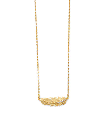 Sideways Feather Necklace