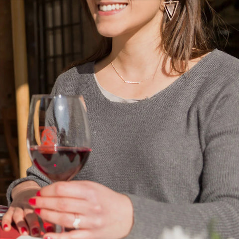 CZ Bar Necklace in Gold Plating