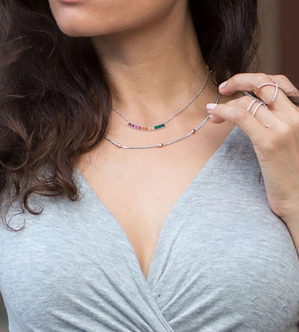 Rainbow Bar Necklace