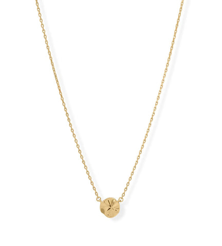 Natural Wave Disc Necklace