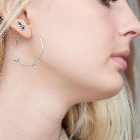 Turtle Stud Earrings, 9mm