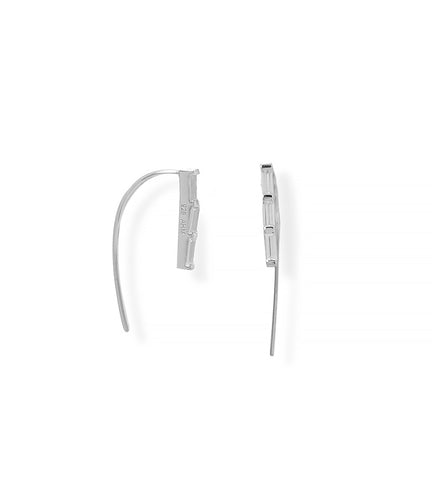 Baguette CZ  Bar Earrings