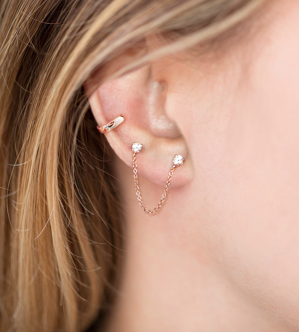 The Om Silver Earrings - buy latest Rose gold Diamond Earrings designs  online at best price — KO Jewellery