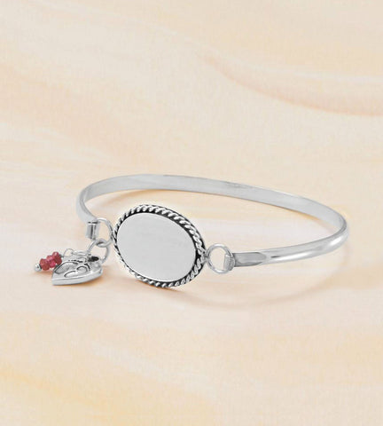 Baby Footprints Heart Charm