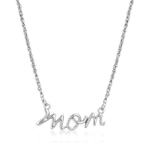 Mom Script Necklace
