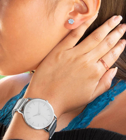 Uncoated Solid Milgrain-Edge Copper Ring, 4mm